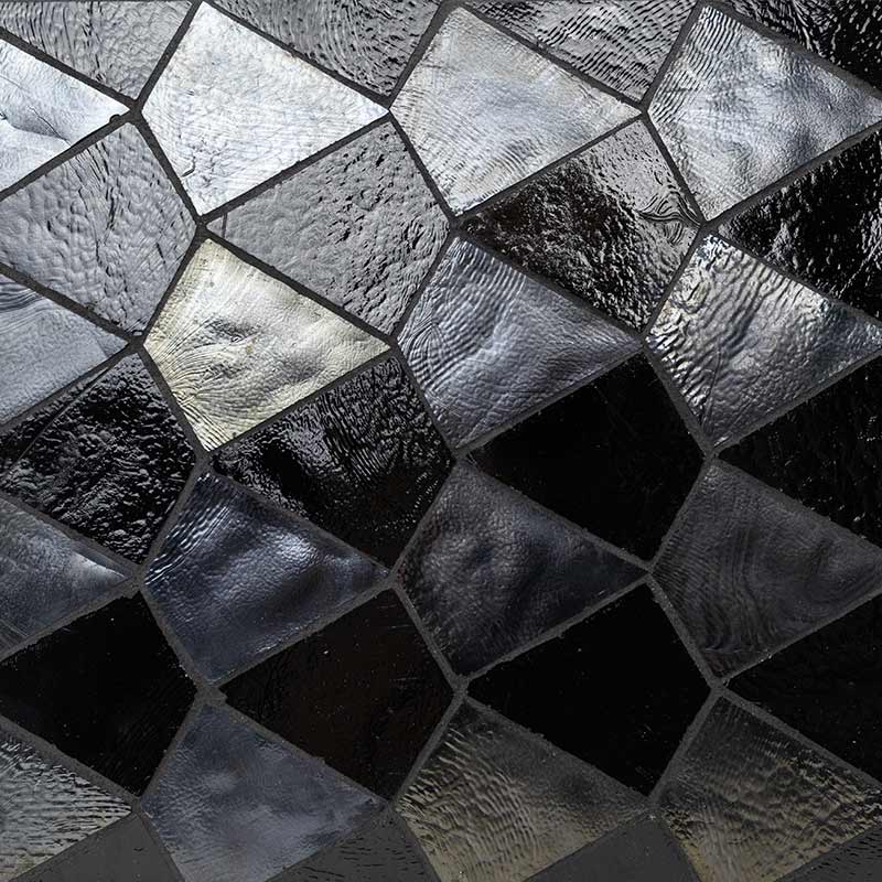 Devotion Pewter & Black Blend Glass Tile