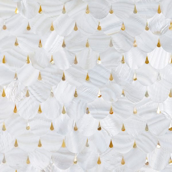 Golden Pearl Drop Mosaic Tile from Siminetti available at Ruben Sorhegui Tile Distributors Southwest Florida's largest tile, stone and mosaics distributor